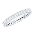 Classic Moissanite Full Eternity Ring in Pin Point Setting
