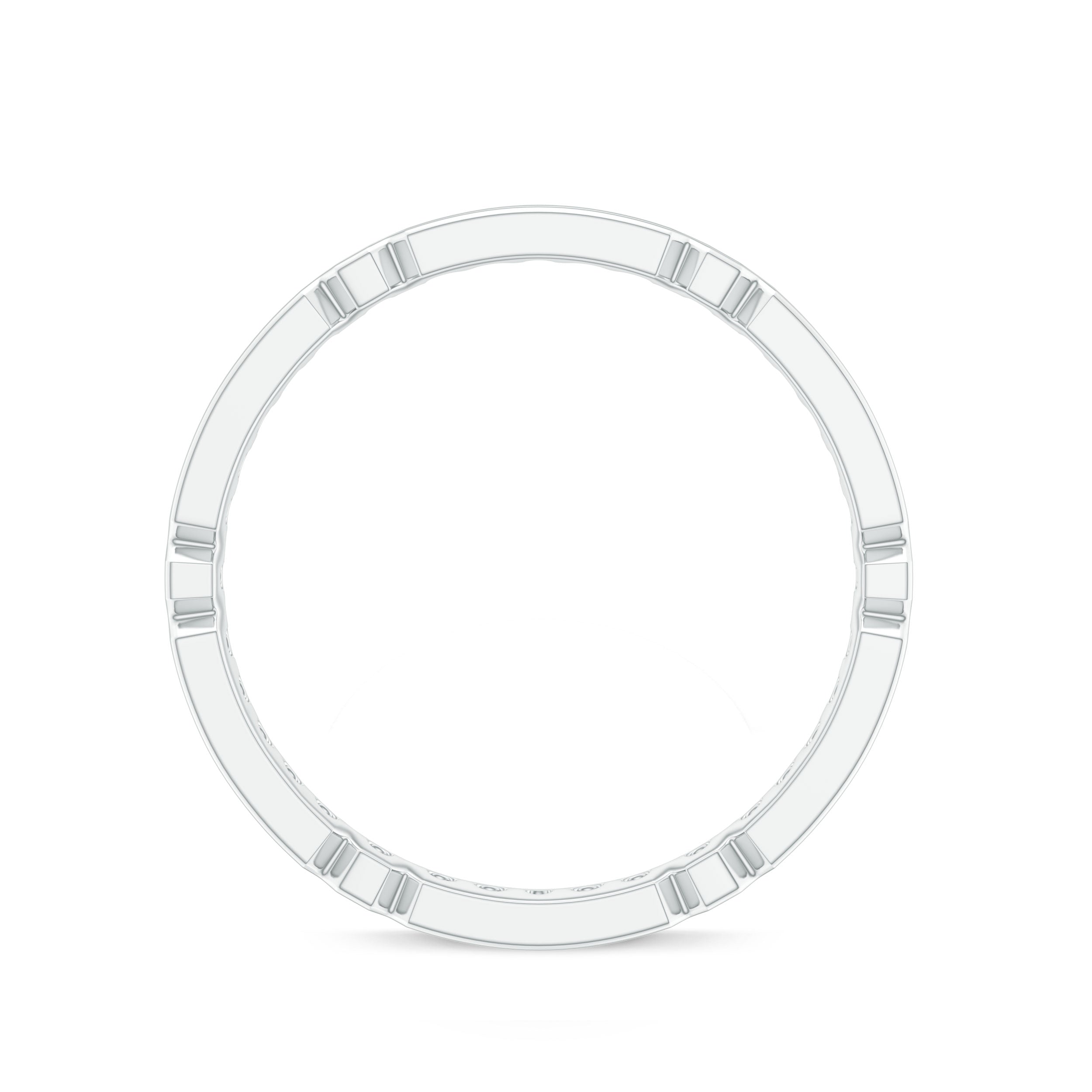 Classic Moissanite Full Eternity Ring in Pin Point Setting