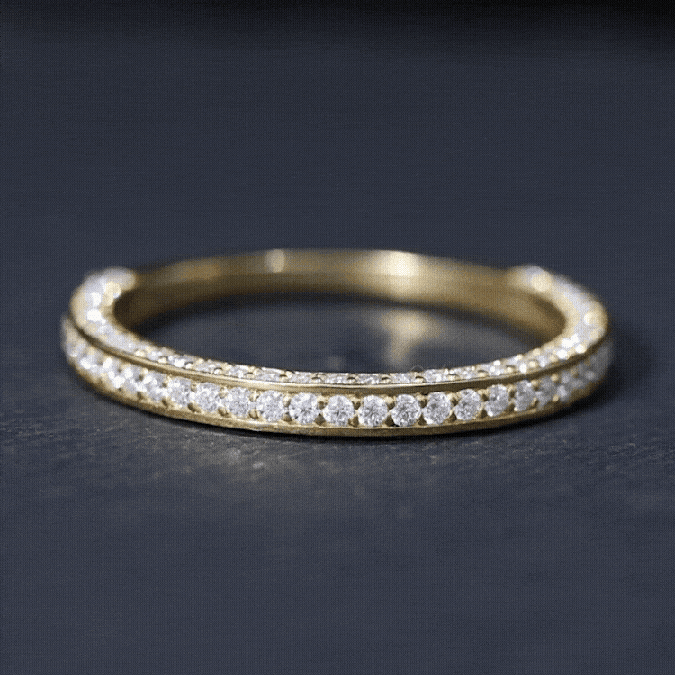 Surface Prong Set Moissanite Half Eternity Ring