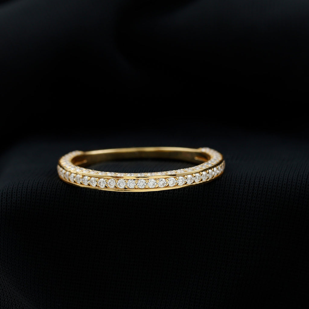 Surface Prong Set Moissanite Half Eternity Ring