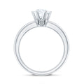 Certified 1 CT Moissanite Round Solitaire Engagement Ring