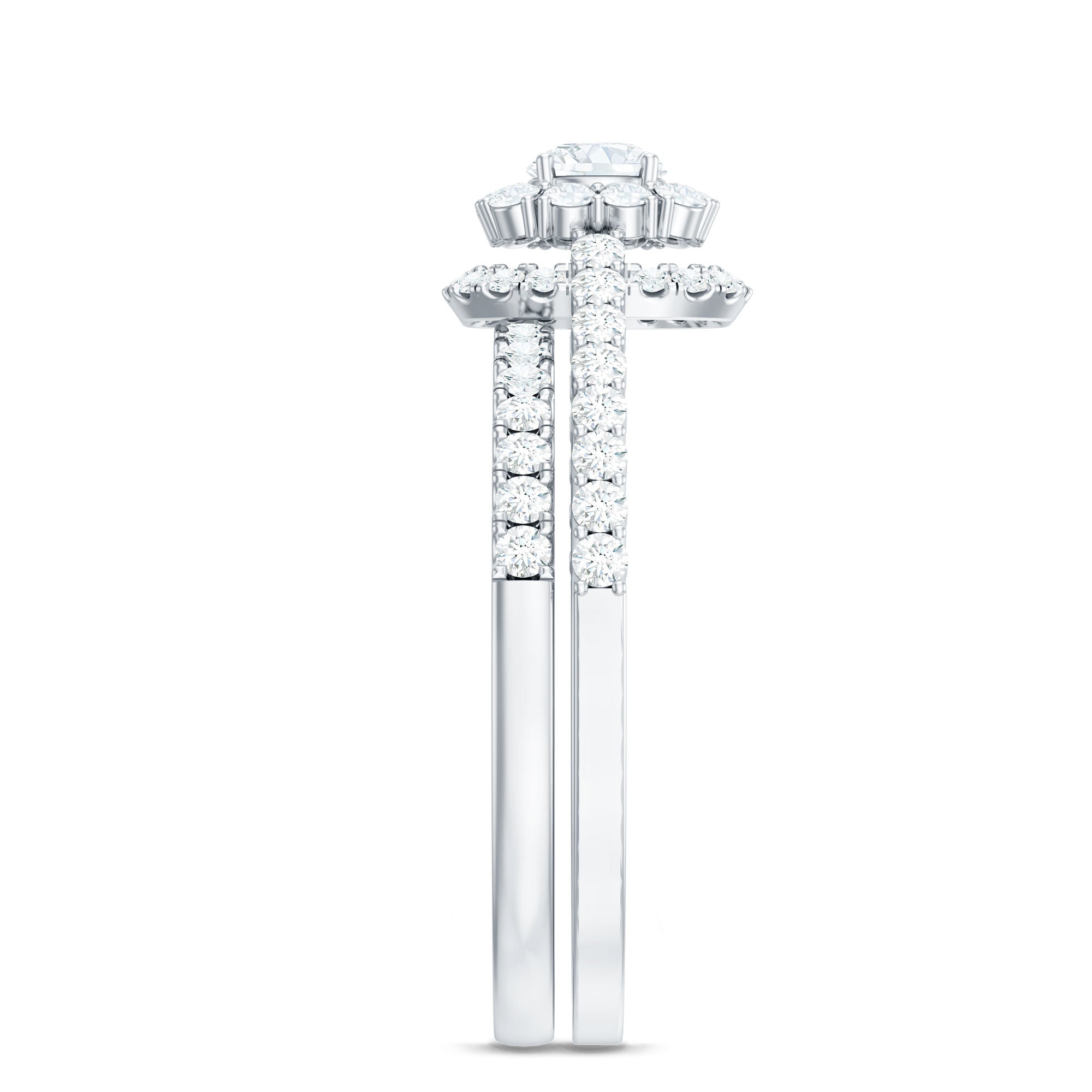 0.5 Carat Zircon Statement Wedding Ring Set
