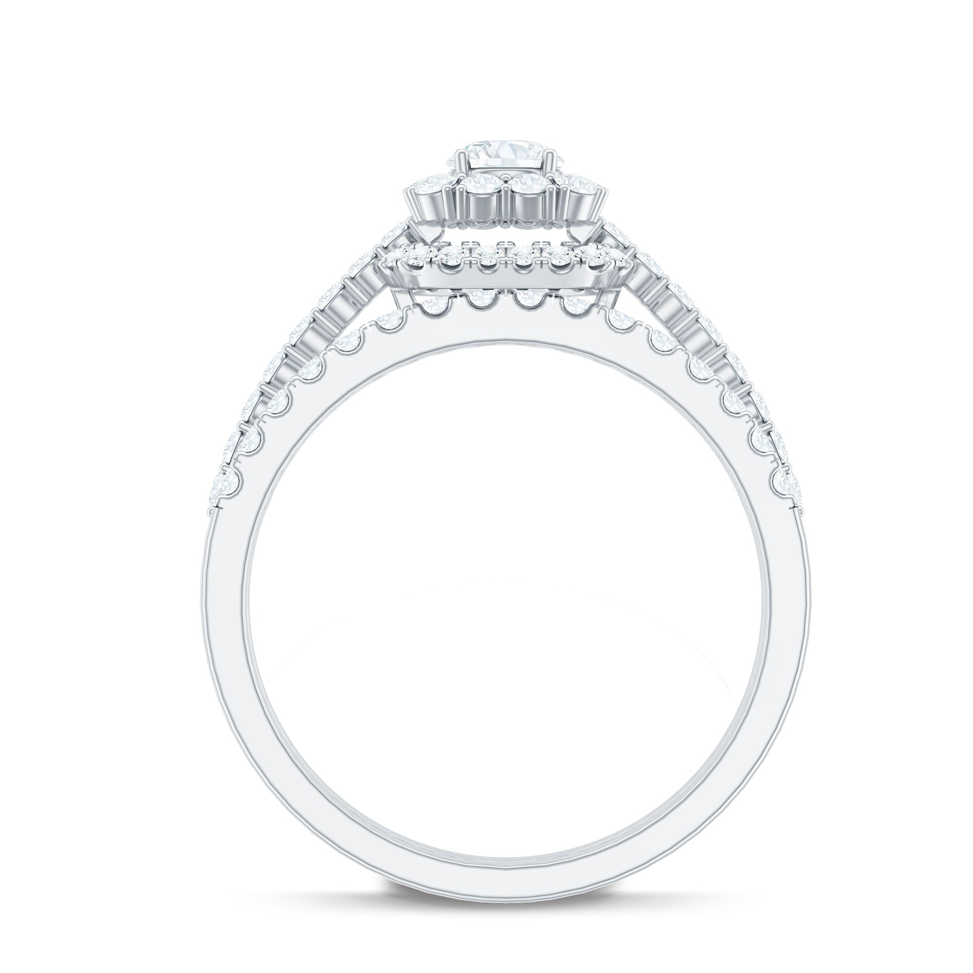 0.5 Carat Zircon Statement Wedding Ring Set