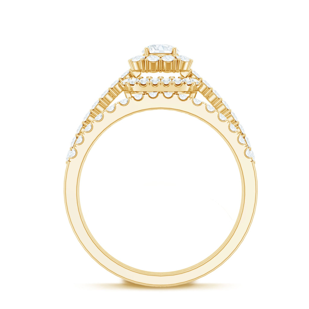 0.5 Carat Zircon Statement Wedding Ring Set