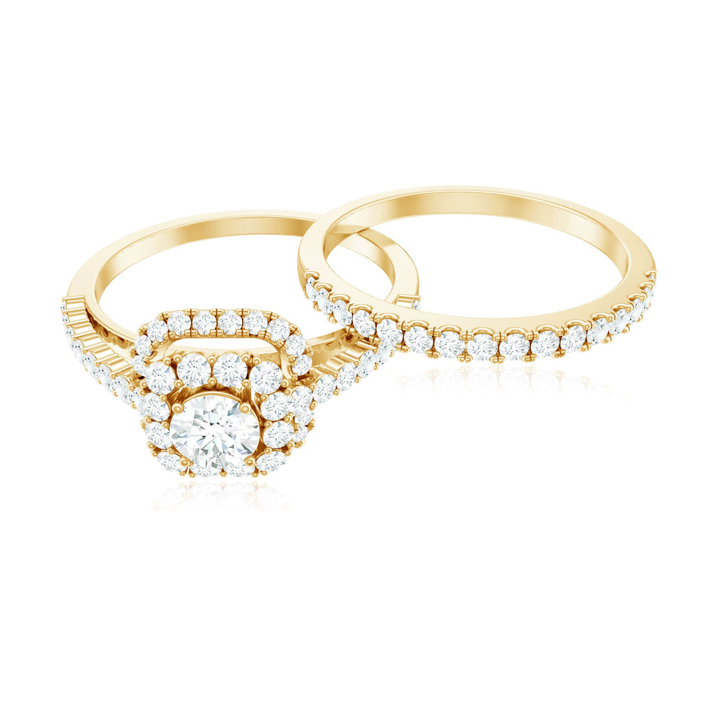 0.5 Carat Zircon Statement Wedding Ring Set