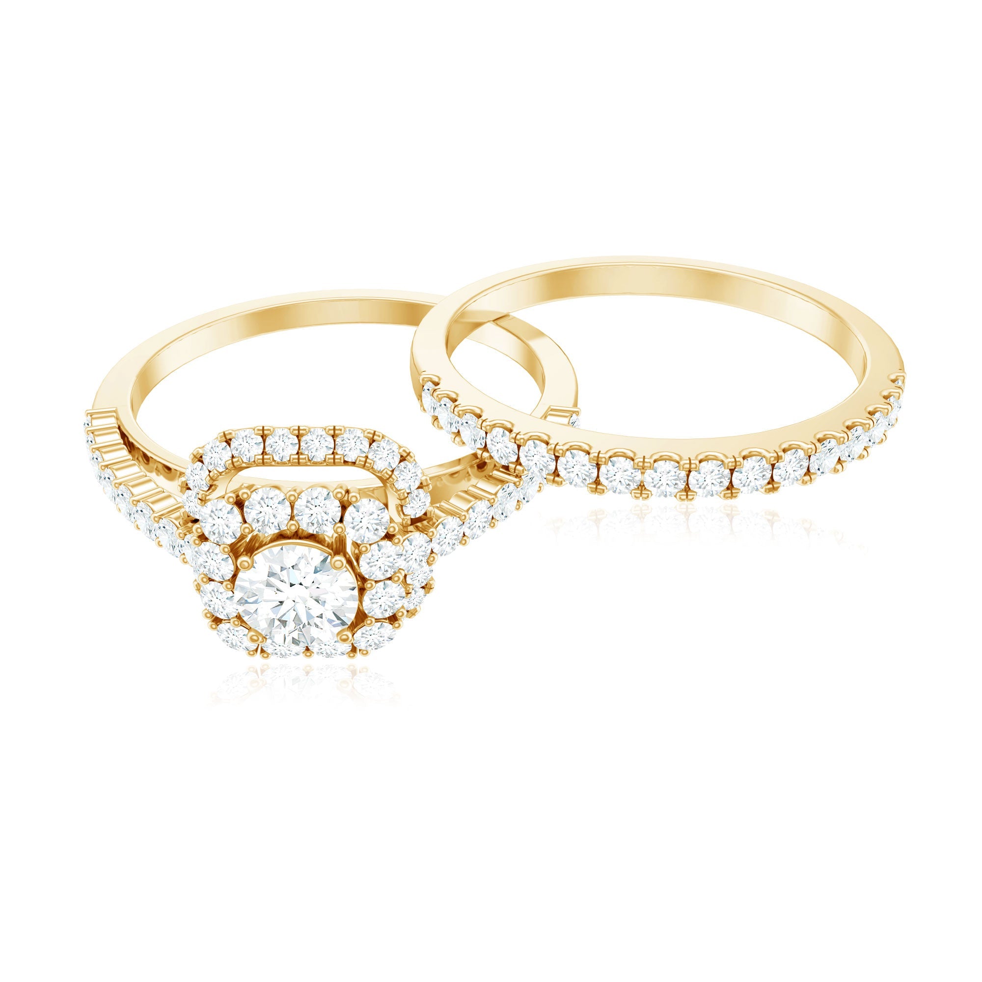 0.5 Carat Zircon Statement Wedding Ring Set