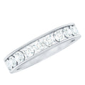 Channel Set Moissanite Half Eternity Band