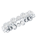 Certified Round Cut Moissanite Eternity Stackable Ring For Her