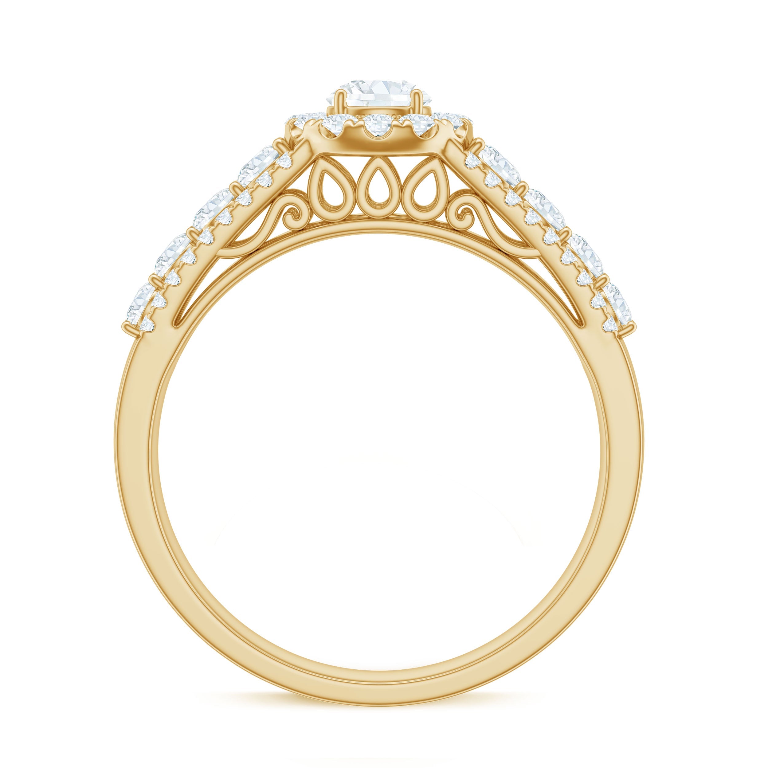 0.5 Carat Zircon Statement Engagement Ring
