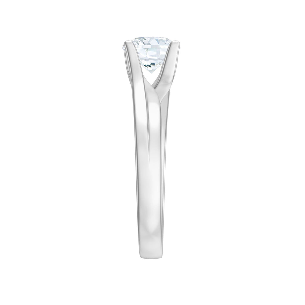 7 MM Round Moissanite Solitaire Engagement Ring in Reverie Setting
