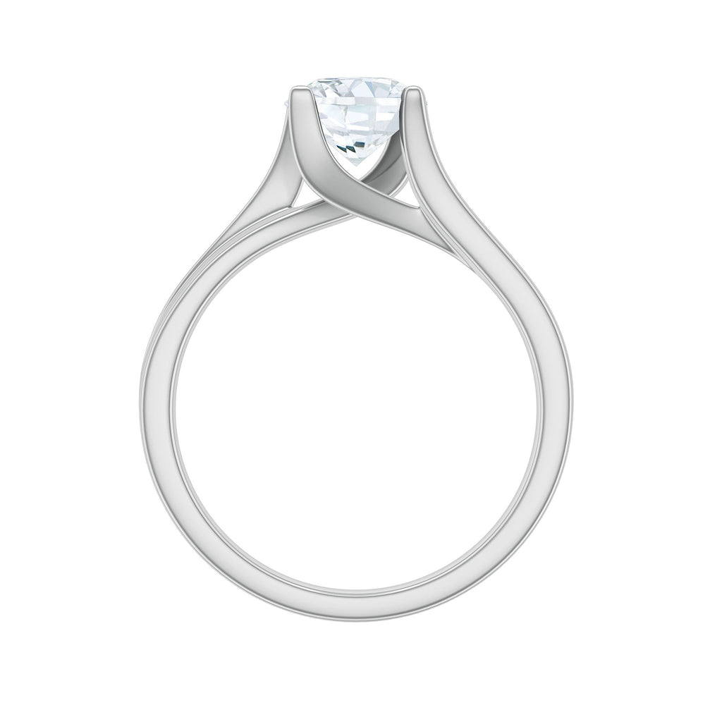 7 MM Round Moissanite Solitaire Engagement Ring in Reverie Setting