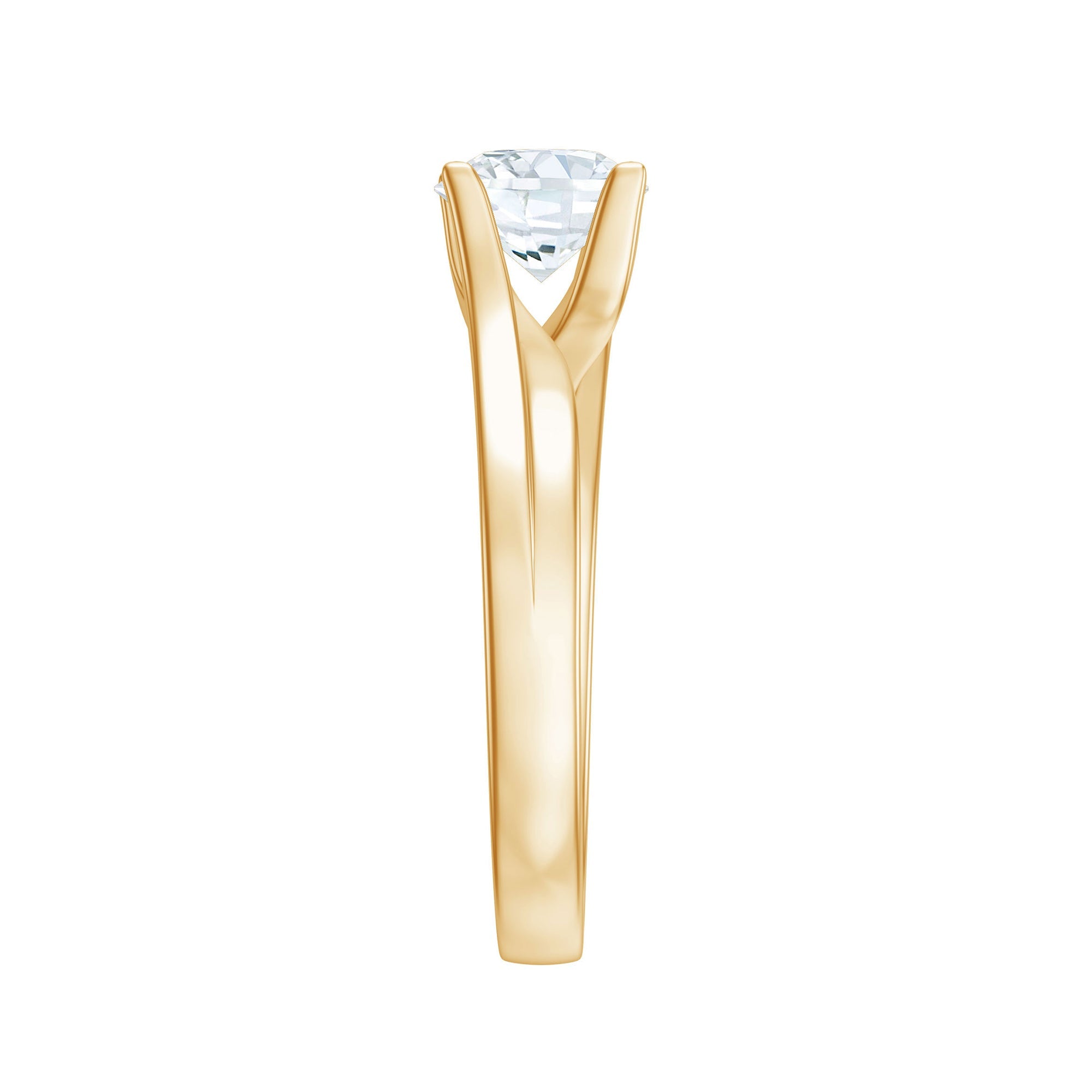 7 MM Round Moissanite Solitaire Engagement Ring in Reverie Setting