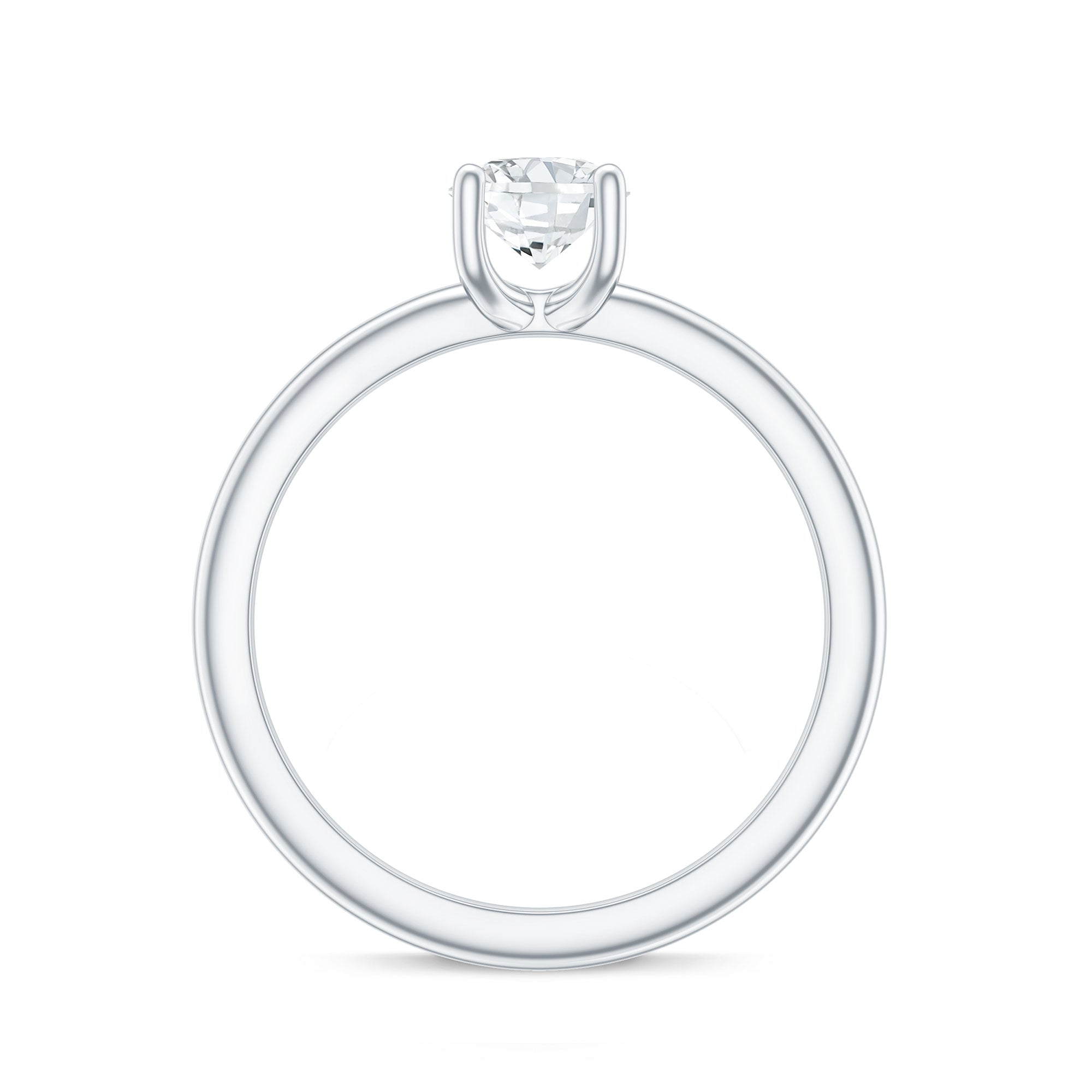 Certified 6 MM Moissanite Solitaire Promise Ring for Her
