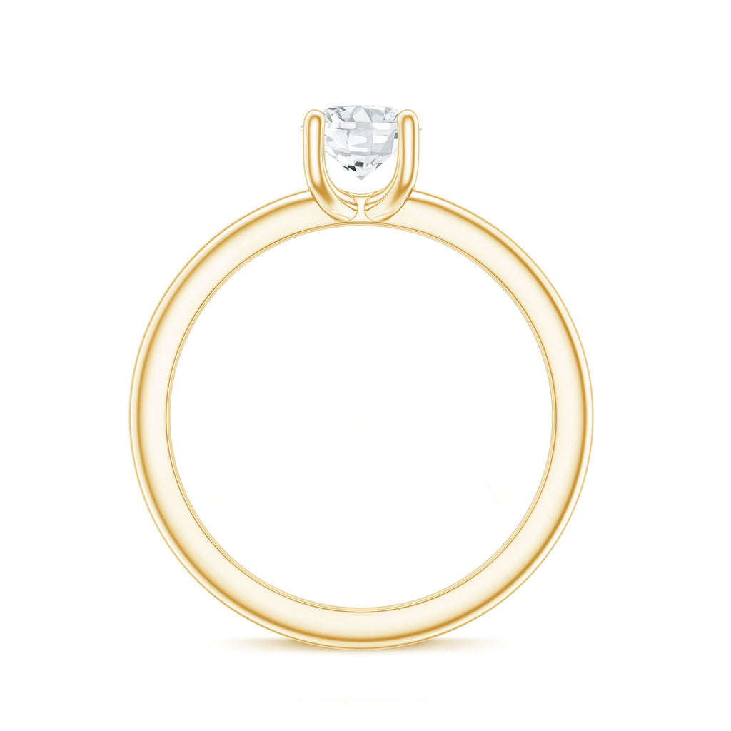 Certified 6 MM Moissanite Solitaire Promise Ring for Her