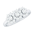 Cubic Zirconia Floral Cluster Engagement Ring