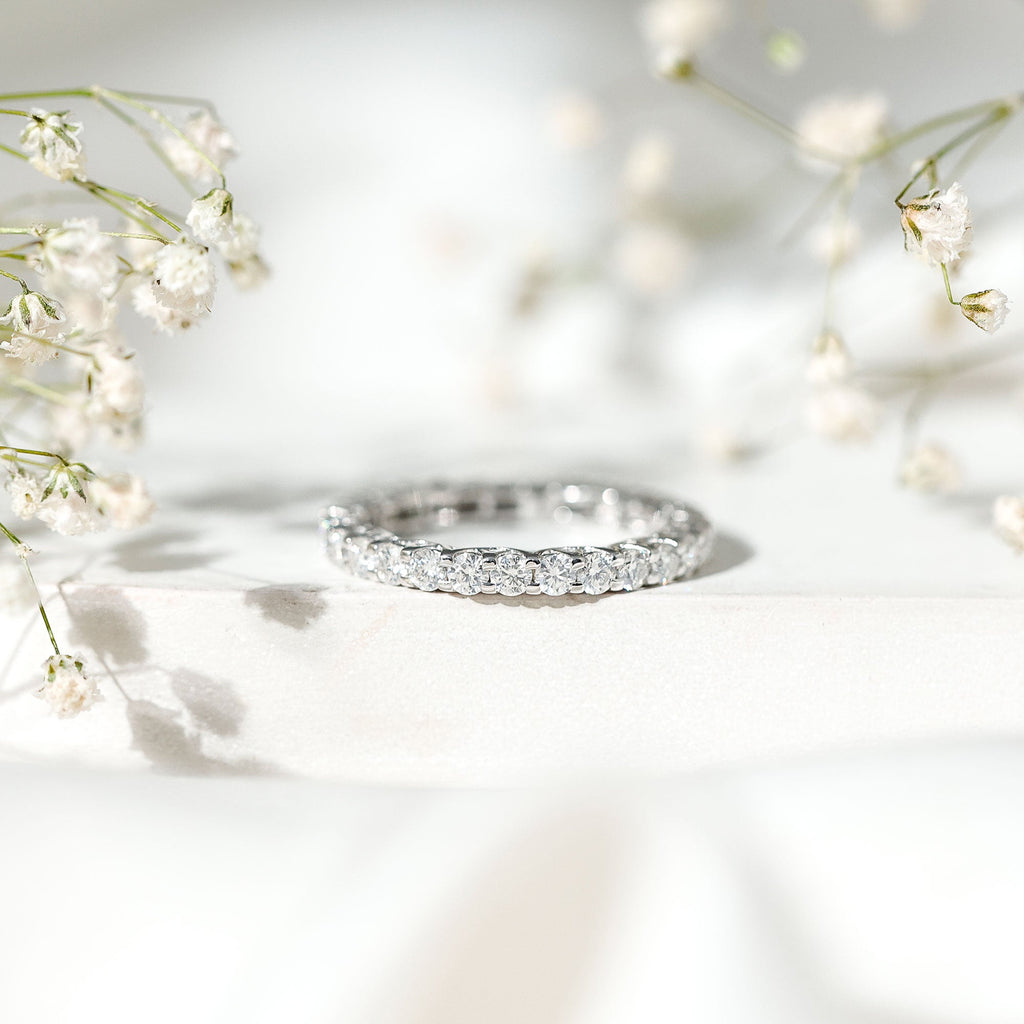 Brilliant Cut Moissanite Eternity Wedding Ring for Women