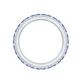 Marquise Lab Created Blue Sapphire and Diamond Wedding Band Ring