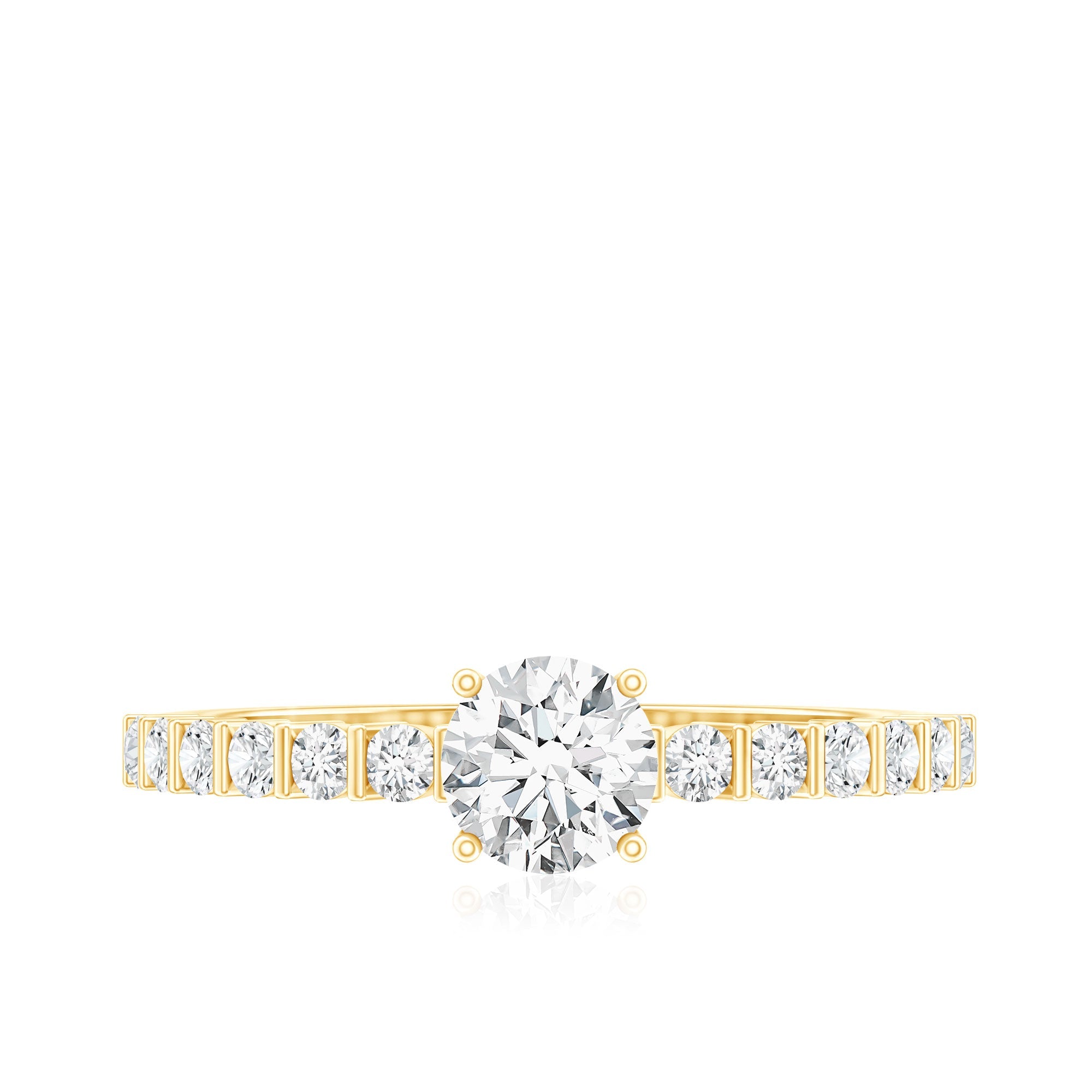 Round Brilliant Cut Moissanite Proposal Ring
