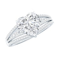 Certified Cubic Zirconia Heart Engagement Ring
