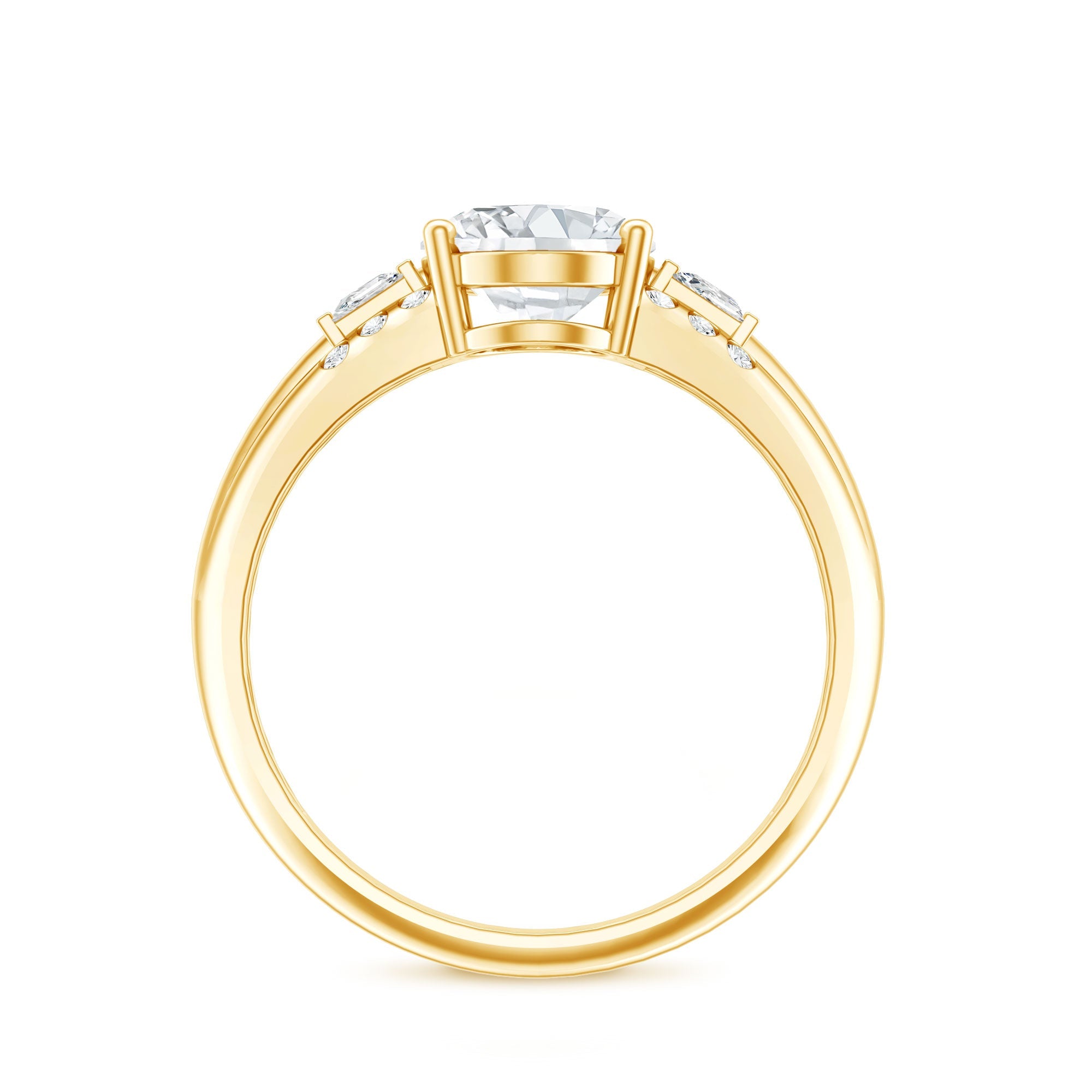Oval Cubic Zirconia Solitaire Engagement Ring