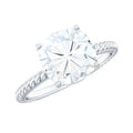 Cushion Cut Cubic Zirconia Solitaire Engagement Ring