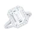 Emerald Cut Cubic Zirconia Statement Engagement Ring