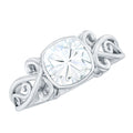 1 Carat Lab Grown Diamond Cushion Engagement Ring