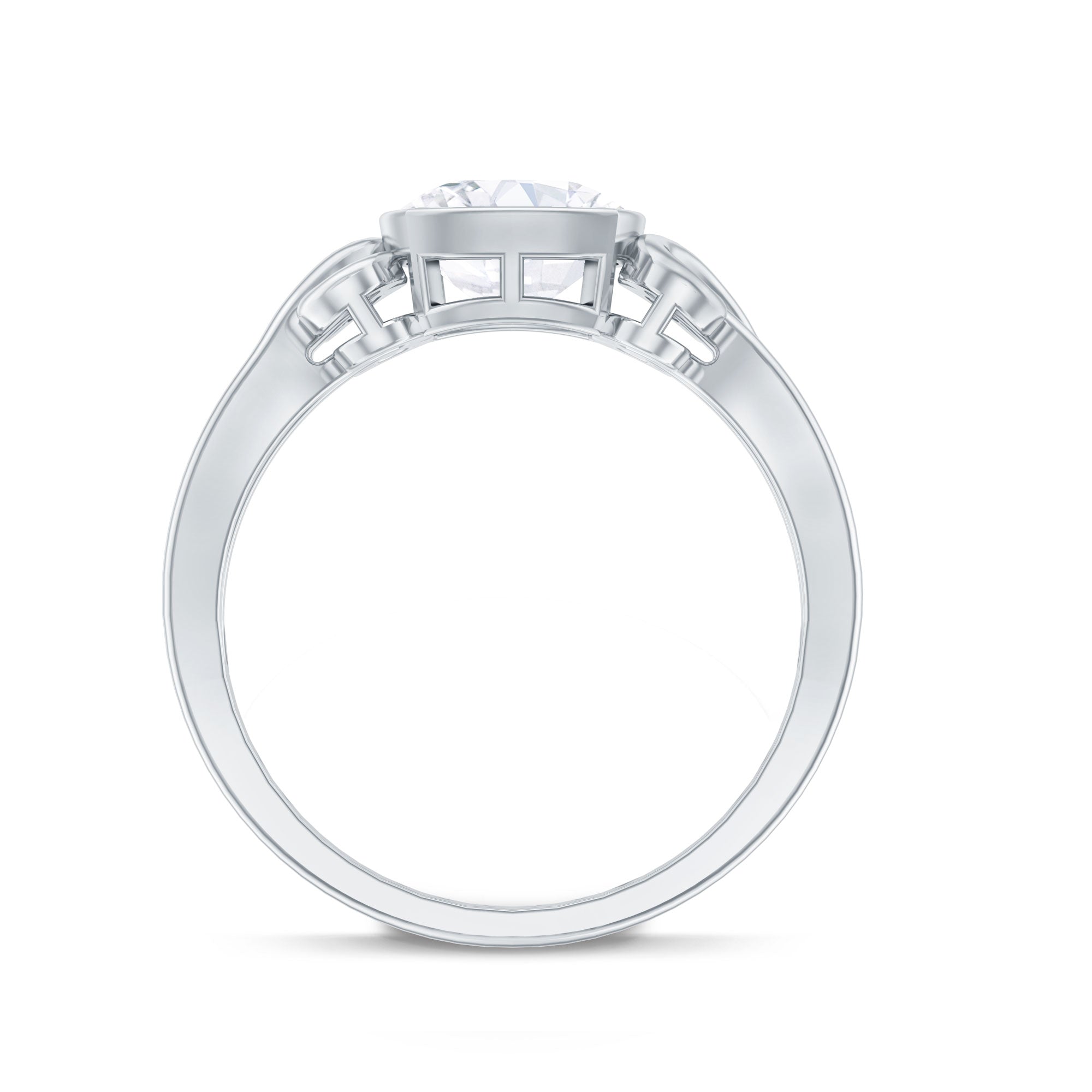 1 Carat Lab Grown Diamond Cushion Engagement Ring