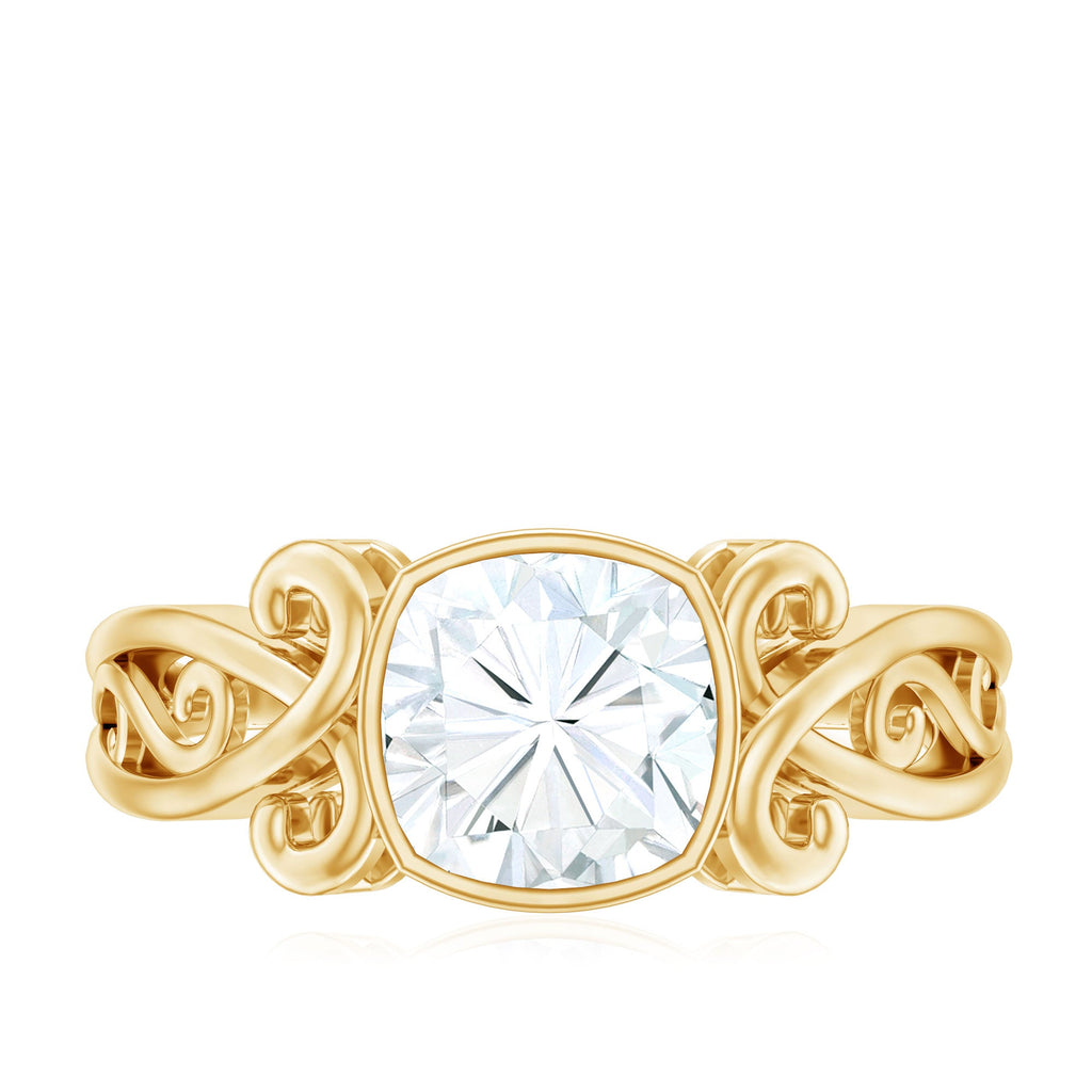 1 Carat Lab Grown Diamond Cushion Engagement Ring