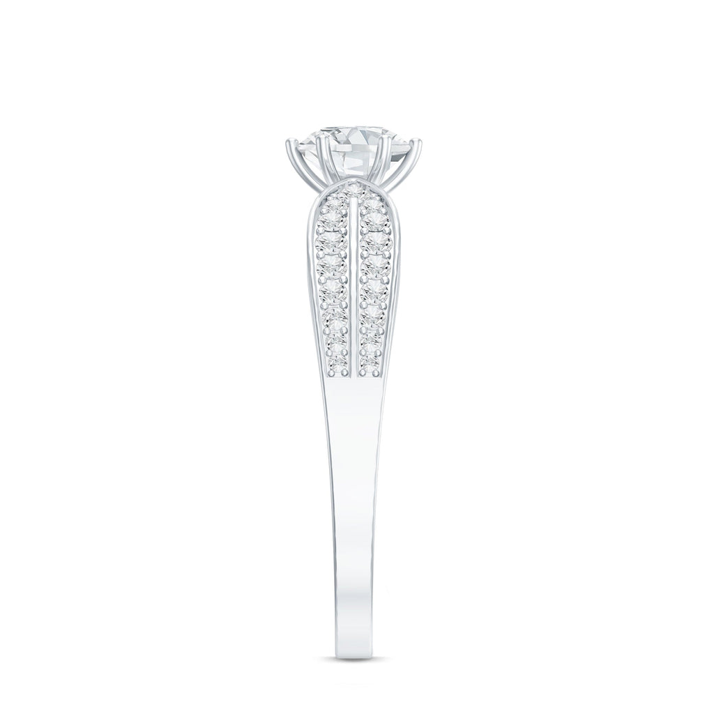 Certified Solitaire Lab Grown Diamond Promise Engagement Ring