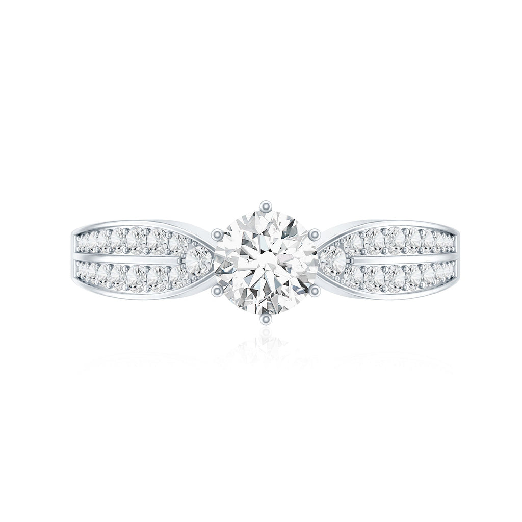 Certified Solitaire Lab Grown Diamond Promise Engagement Ring