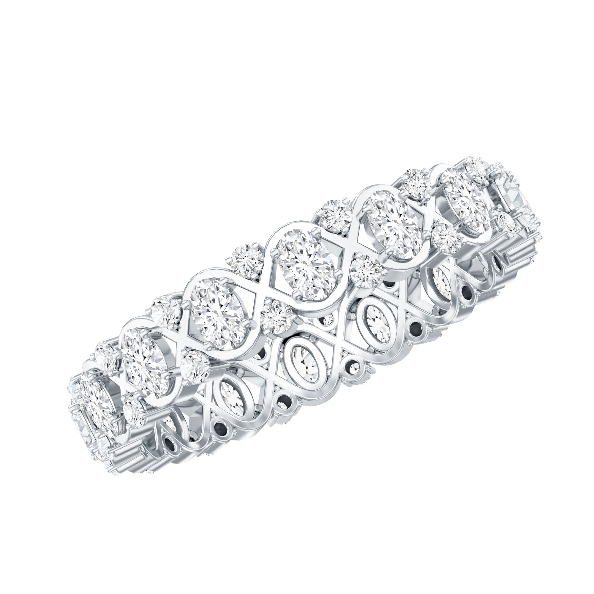 Full Eternity Lab Grown Diamond Wedding Ring For Her