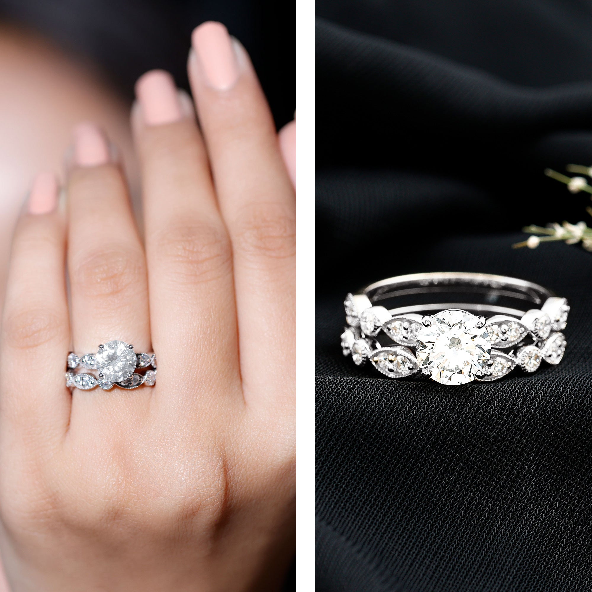 Diamond Designer Marriage Ring Set For Women