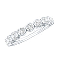 Bezel Set Lab Grown Diamond Half Eternity Ring