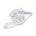2 Carat Lab Grown Diamond Heart Shape Engagement Ring For Her