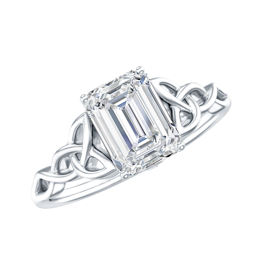Celtic Design Inspired Lab Grown Diamond Engagement Ring
