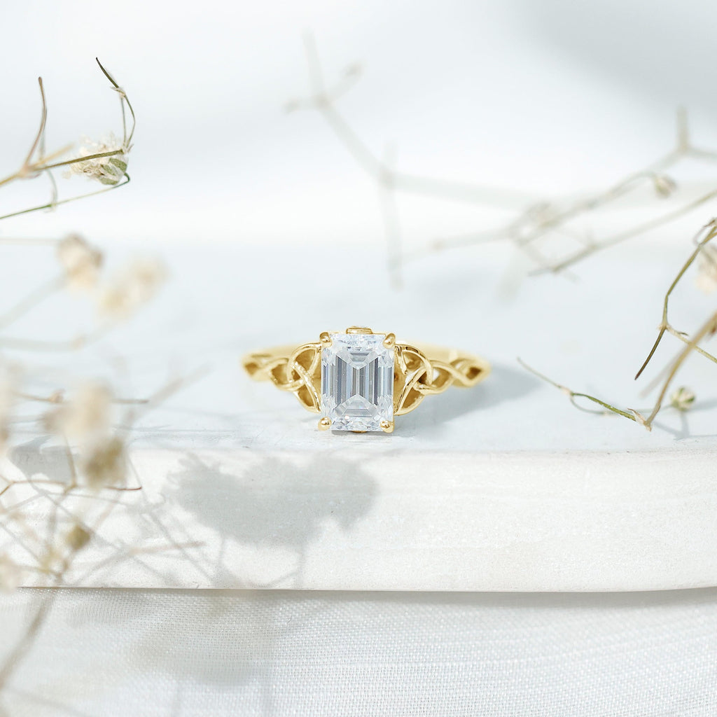 Celtic Design Inspired Lab Grown Diamond Engagement Ring