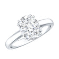 4 Prong Oval Cut Lab Grown Diamond Engagement Ring
