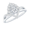 Pear Cut 5X7MM Lab Grown Diamond Designer Engagement Ring