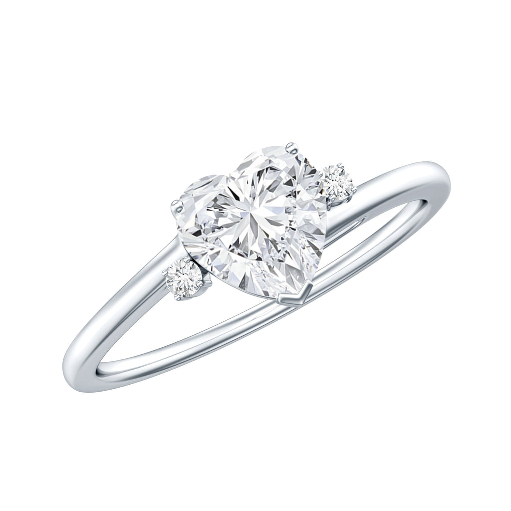 7 mm Heart Lab Grown Diamond Proposal Ring For Her