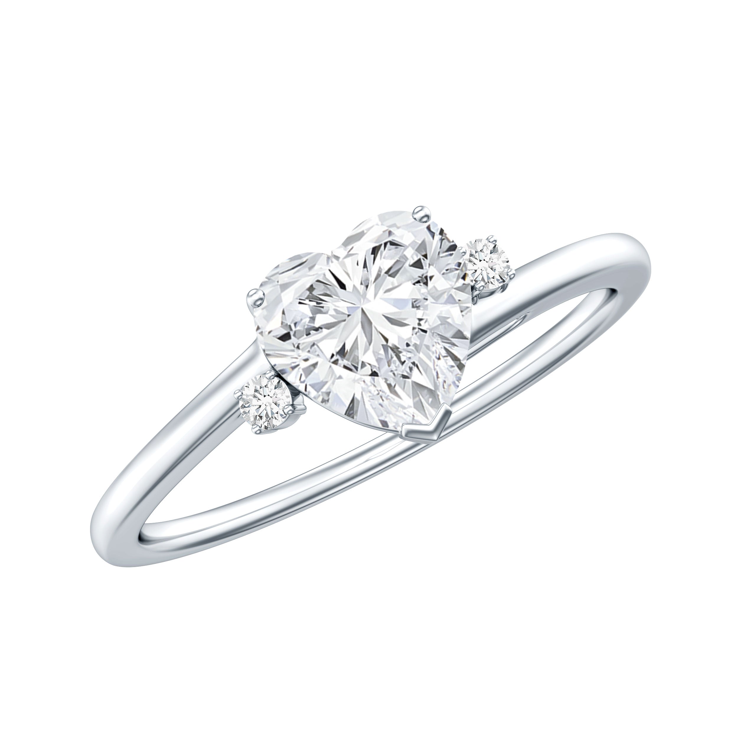 7 mm Heart Lab Grown Diamond Proposal Ring For Her