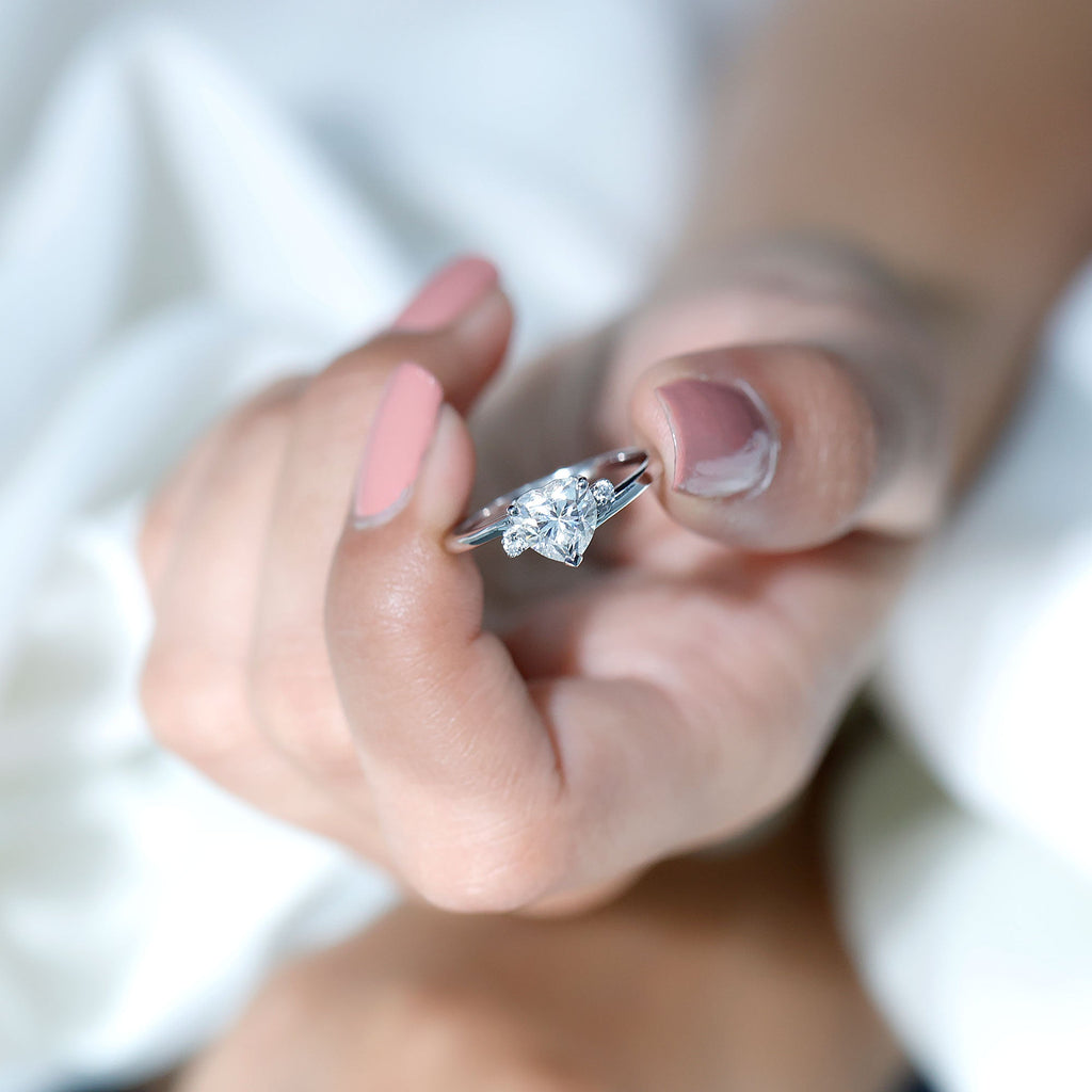 7 mm Heart Lab Grown Diamond Proposal Ring For Her