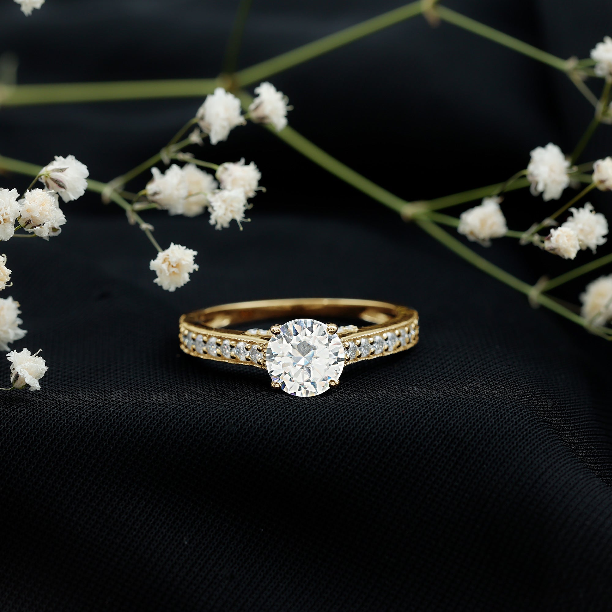 Certified Lab Grown Diamond 2 Carat Solitaire Engagement Ring