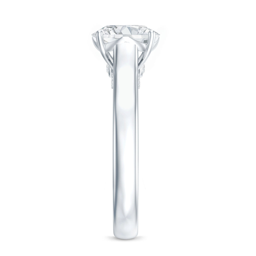 Brilliant Cut Lab Grown Diamond Classic Engagement Ring with Certificate