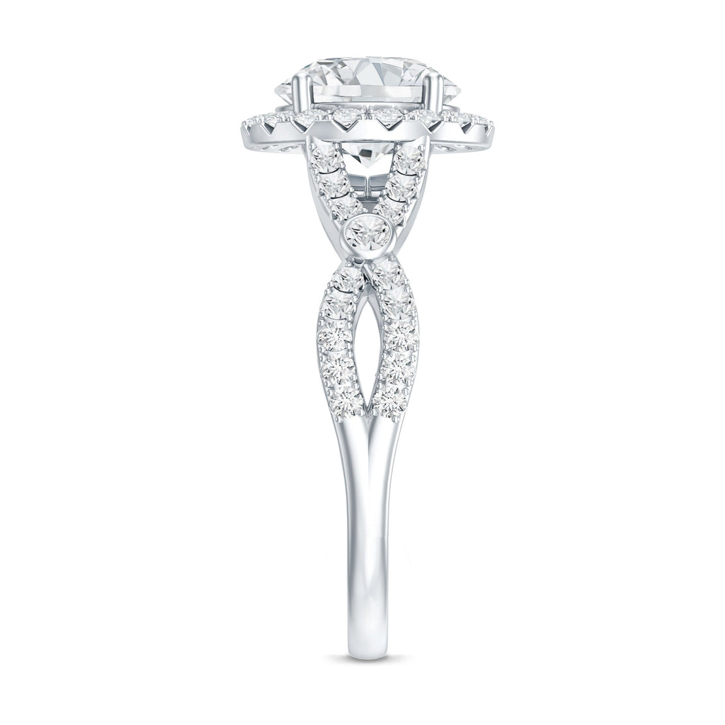 Lab Created Diamond Criss Cross Engagement Ring For Women