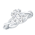 7X9 mm Lab Grown Diamond Oblong Engagement Ring