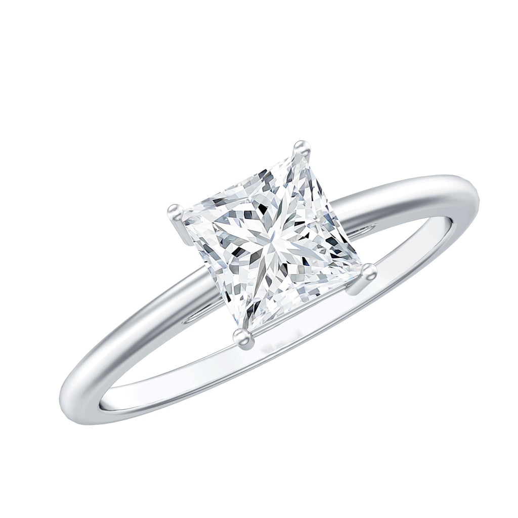 Certified Lab Grown Diamond 6 mm Square Cut Engagement Ring