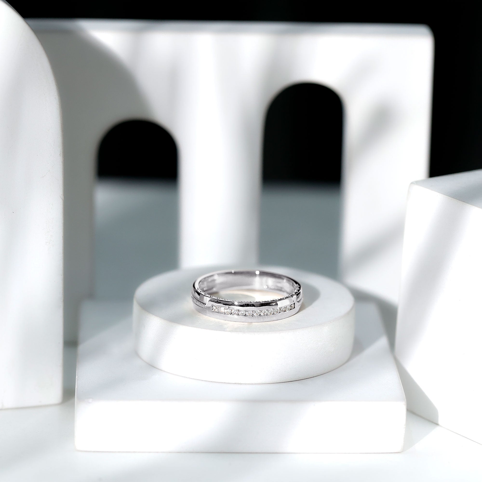 Lab Grown Diamond Twisted Rope Band with Accents