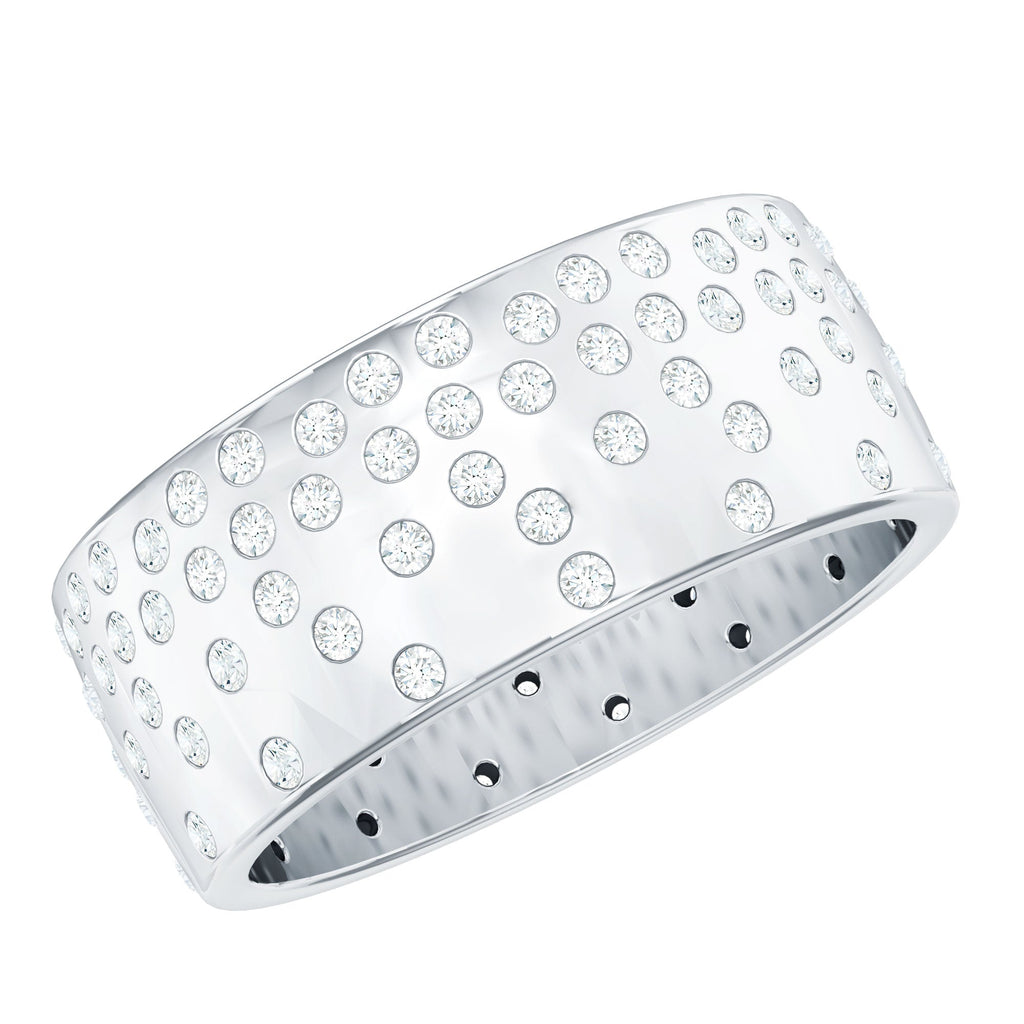 Certified Lab Grown Diamond Wedding Band in Flush Setting