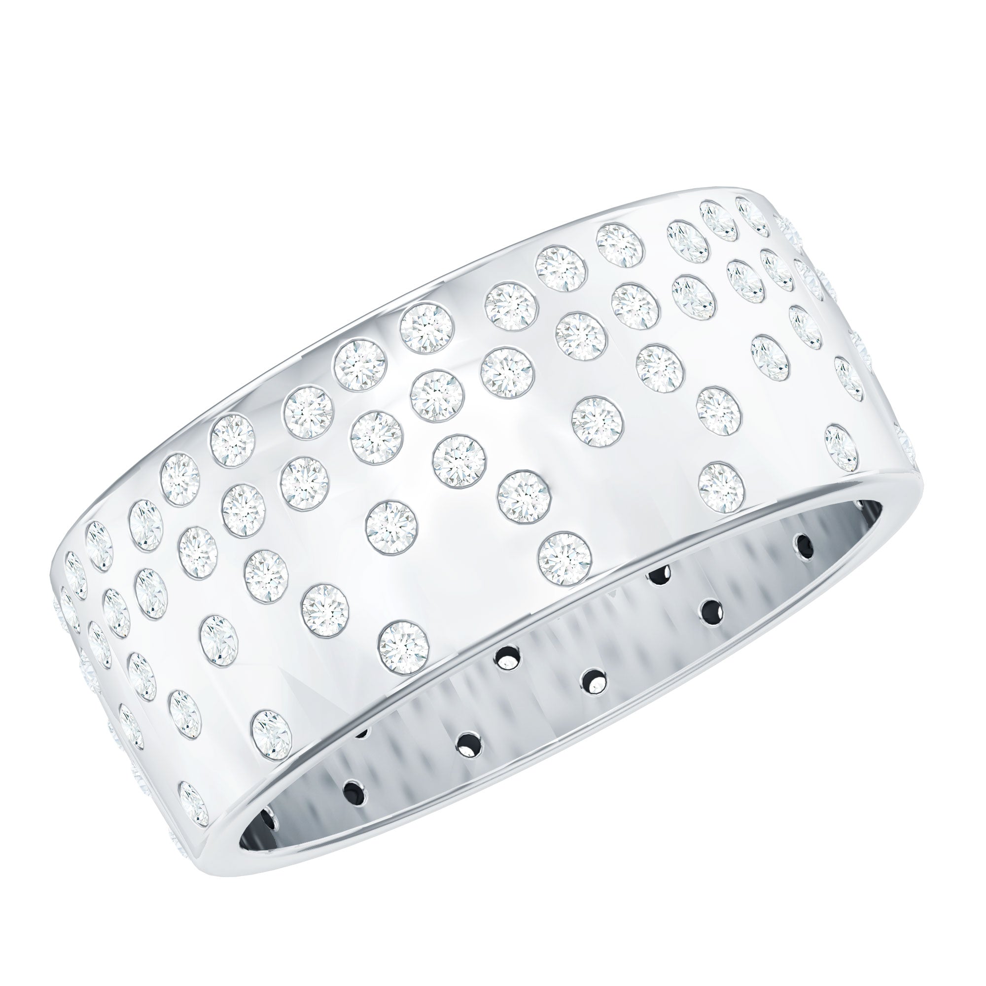 Certified Lab Grown Diamond Wedding Band in Flush Setting